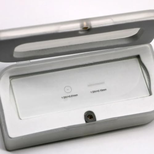 2 Scales DIV 0.01mm Microscope Reticle Division of the Graticule Calibrate Micrometer Microscope Accessory Calibration Slide