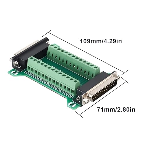 2PCS RS232 DB25 Female and Male Connector in One Breakout Board - style: DB25