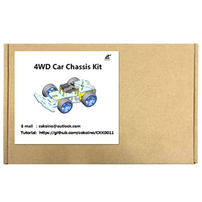 Arduino Robot Car Kit - 4WD Smart Robot Car Chassis with Motors, Wheels and Battery Case for Arduino R3/R4/Leonardo/Raspberry Pi 5/4B/3B+/3B/2B/1B+