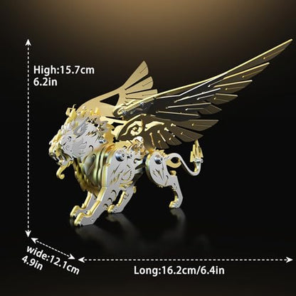 FILASLFT 3D Metal Puzzles for Adults,Mechanical Model Kit Golden Tiger - color: C4-white Tiger-golden