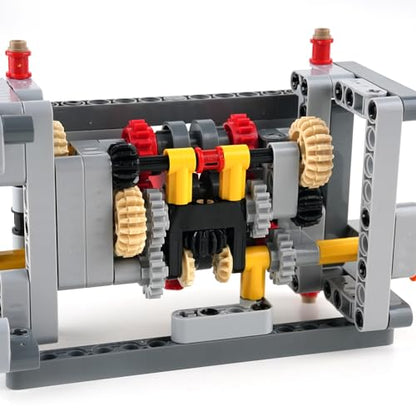 MOC 5 Speed with Reverse Gearbox Model for Building Blocks Blocks Engine Gear Speed Adjust/Technology Car Modification