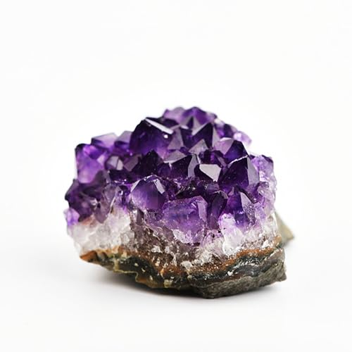 Genuine Real Amethyst Clusters Rough Purple Rock Raw Natural Cave Raw Crystal Cluster Energy Reiki Healing Stones Tower Bulk (Uruguay Amethyst Cluster 200g) - color: Purple Uruguay Amethyst Cluster 200g