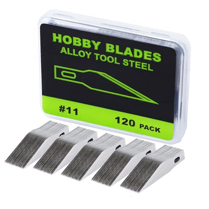 Headley Tools #11 Hobby Knife Blades(Pack of 120),Art Blades Cutting Tool with Storage Case for Craft, Hobby, Scrapbooking, Stencil - size: #11-120pcs
