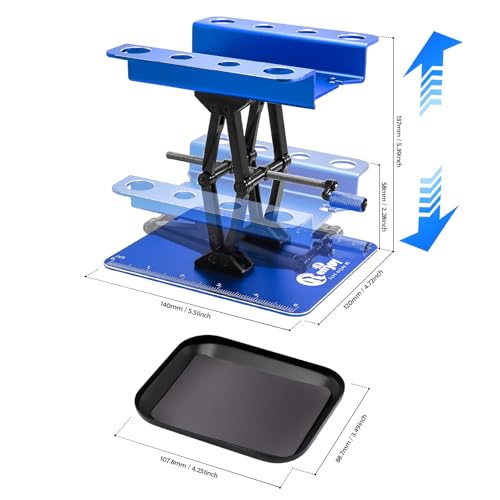 RC Car Work Stand Lift Lower w/Screw Tray for 1/8 1/10 1/12 RC Cars, Blue - color: Blue