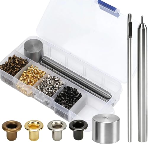 800PCS Grommets 2mm Metal Eyelets Kit
