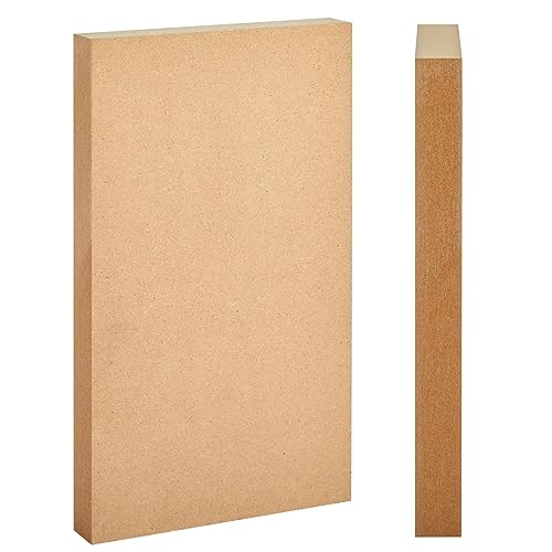 Bright Creations Unfinished MDF Wood Blocks for Crafts - 10 x 6 x 1 in, 4-Pack - Blank Wooden Blocks for Painting & Staining - size: Rect. 10x6x1in