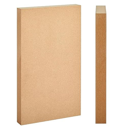 Bright Creations Unfinished MDF Wood Blocks for Crafts - 10 x 6 x 1 in, 4-Pack - Blank Wooden Blocks for Painting & Staining - size: Rect. 10x6x1in