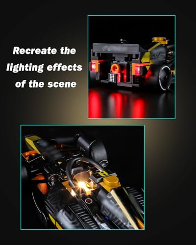 LED Light Kit for Lego 77252 APXGP Team Race-Car from F1 The Movie,Compatible with Lego 77252 Building Blocks Model
