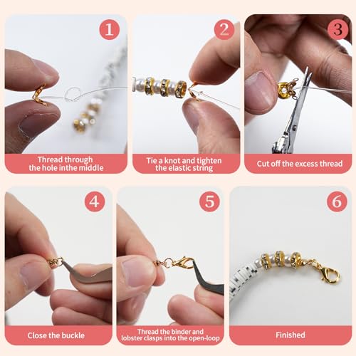 Lynnmos Clay Beads Bracelet Making Kit - 15000 Pcs, 6mm Heishi Disc Beads - DIY Jewelry Making Kit with 2 Boxes, Charms, and Gift Pack for Creative Designs and Crafting Fun - color: Multicolor Deluxe