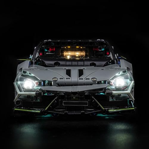 LED Lighting Compatible with Lego Technic Lamborghini Revuelto Super Sports Car 42214 - JUST Lights,Light Kit Compatible with Lego Technic 42214,NOT Included The Model Set