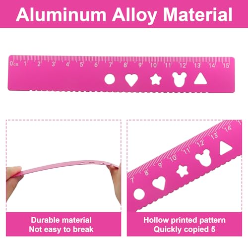 5-Piece Metal Geometry Set, Pink - color: Pink