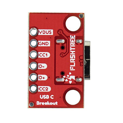 2pcs USB Type-C Female Breakout Board 6 pins Output 2 CC Pins 5K1 Res (2.54mm 100mils Pitch)…