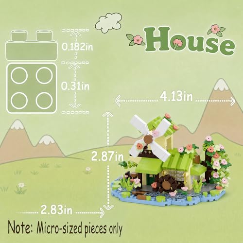 4 Set Mini Building Toy House Set - color: 4 Set