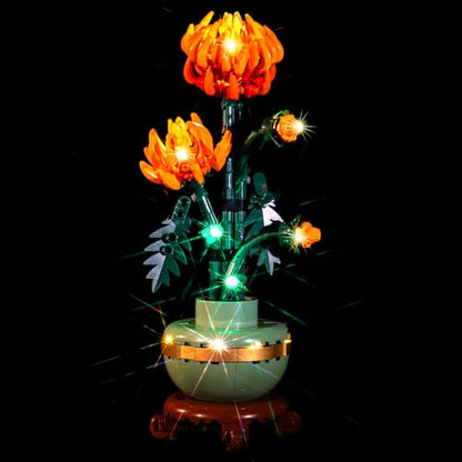 LED Light Kit for Lego Chrysanthemum 10368 Flowers– Compatible with Lego Botanical Chrysanthemum Collection, Lighting Set for Lego 10368 Model (NOT Included The Building Set) - color: Chrysanthemum 10368
