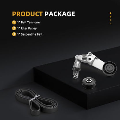 Belt Tensioner Serpentine Belt Idler Pulley Kit #38286 166200W090 8935 - size: for Corolla 1998-2002