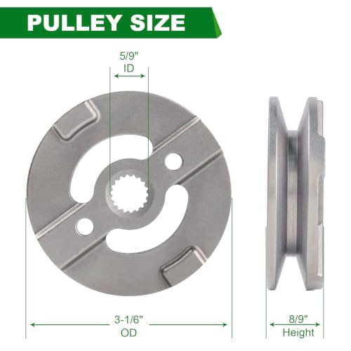 Transmission Drive Pulley (M127358) Original Equipment Fits John Deere LT155 LT166 S 1642 1846HS 1742HS M127358 2546 2046 - color: M127358