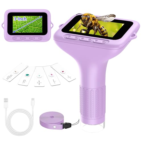 Digital Handheld Microscope for Kids 3.0" HD 32GB 1000X Camera Portable
