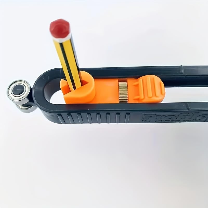 1pc Adjustable Precision Woodworking Tool Set with Locking Mechanism, Irregular Curve & Contour Marking Ruler (Black)