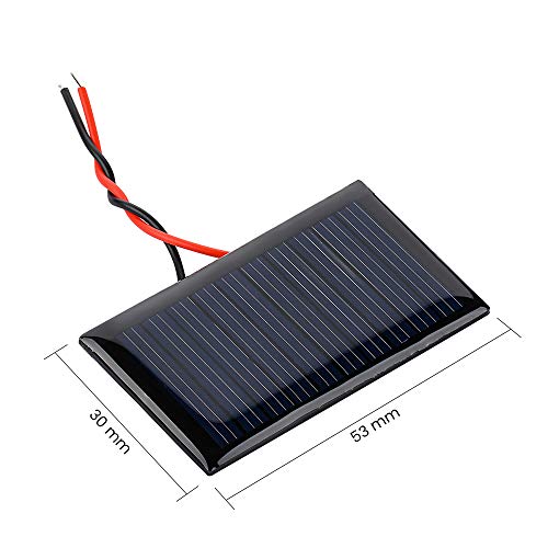 10Pcs 5V 30mA Mini Solar Panels for Mini Solar Cells DIY Electric Toy Materials Photovoltaic Cells Solar DIY System Kits 2.08"x1.18"(5V 30mA 53mmx30mm)