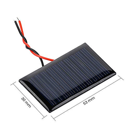 10Pcs 5V 30mA Mini Solar Panels for Mini Solar Cells DIY Electric Toy Materials Photovoltaic Cells Solar DIY System Kits 2.08"x1.18"(5V 30mA 53mmx30mm)