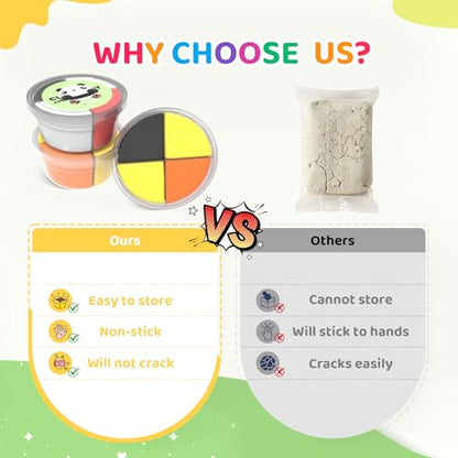 Air Dry Clay Kit for Kids 3+, 10PC Modeling Clay Animal Blind Box Craft