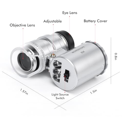 Valkynos Diamond Tester Kit with 60X Loupe & UV Light, Thermal Conductivity - size: Diamond Tester + 60X Jewelry Loupe