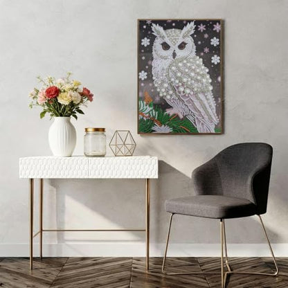 5D Diamond Art Pearl Painting Kits for Adults, DIY Owl Diamond Art Kits - color: OWL 003