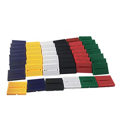MCIGICM 48 Pcs Mini Breadboard 170 Point Solderless Prototype PCB Board Kit