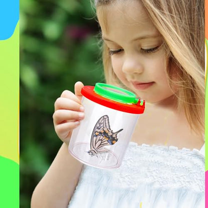 5 Pcs Insert Bug Viewer Magnifier Bug Catcher Cage Box Magnifying Container Critter Collection Kit for Outdoor Science Exploration Tool