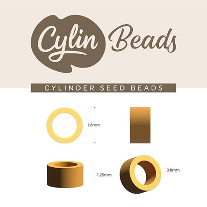 John Bead 25g Cylin Beads Grey Glow in Dark AB 11/0 Glass Cylindrical Seed Beads for Jewelry Bracelets Necklaces Earrings Making Embroidery - color: Grey Glow in Dark AB