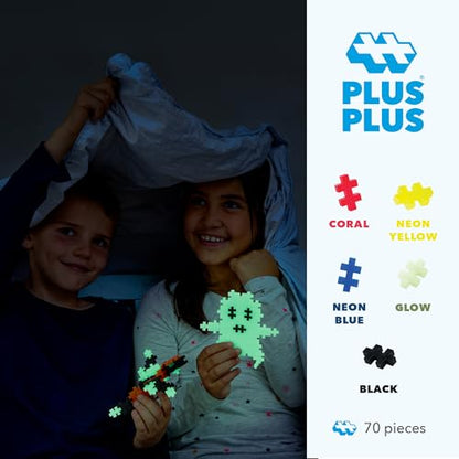 PLUS PLUS Glow in the Dark Mix Tube - Mini Interlocking Building Blocks Set - color: Glow in the Dark