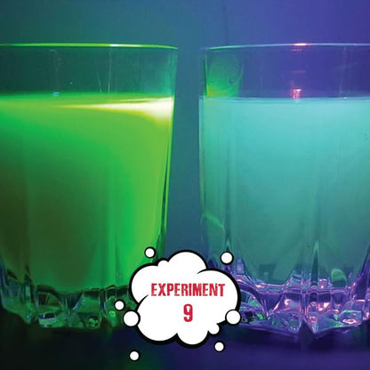 Einstein’s Glow in Dark Science Kit for Kids. STEM for Boys & Girls Aged 8 and Above. 18 Exciting Experiments Inside. Detailed Picture Guide Included. - color: Green and Yellow