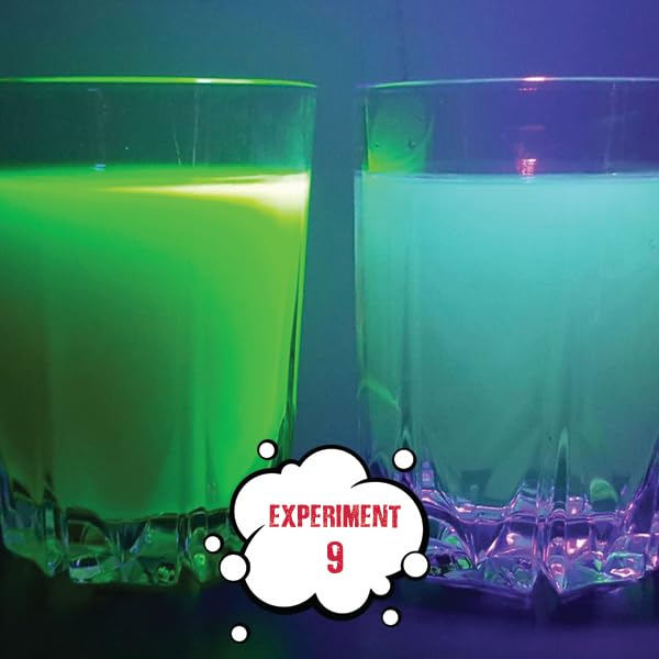 Einstein’s Glow in Dark Science Kit for Kids. STEM for Boys & Girls Aged 8 and Above. 18 Exciting Experiments Inside. Detailed Picture Guide Included. - color: Green and Yellow