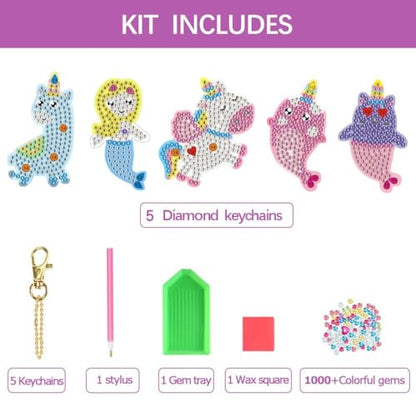 Arts and Crafts for Kids Ages 8-12 - Make Your Own GEM Keychains for Girls