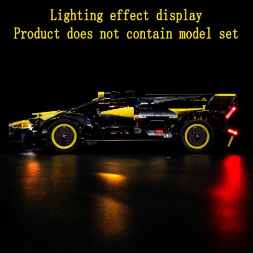 GEAMENT LED Light Kit Compatible with LEGO Bugatti Bolide - for Technic 42151 Model Set (Model Set Not Included)