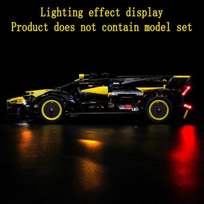 GEAMENT LED Light Kit Compatible with LEGO Bugatti Bolide - for Technic 42151 Model Set (Model Set Not Included)