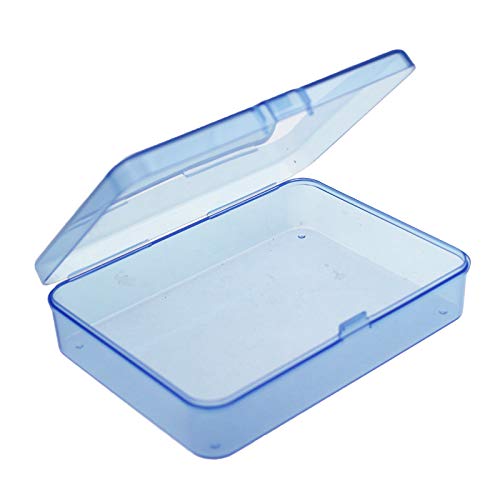 Goodma 8 Pieces Rectangular Plastic Storage Boxes, Blue, 4.5x3.3x1.1 inch - color: Blue, size: 4.5 x 3.3 x 1.1 in