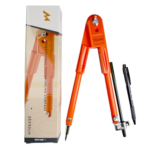 Professional Woodworking Compass Pencil Marking Compass Circle Maker Scriber for Geometry (Medium) - style: Medium