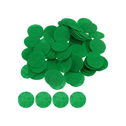 HARFINGTON 300pcs Round Felt Circles, 25mm 1" Pre Cut Felt Craft Pads Non-Woven Mini Felt Fabric Circles for DIY Sewing Handcraft Cut Projects Craft Finishing, Green - color: Green, size: 25mm