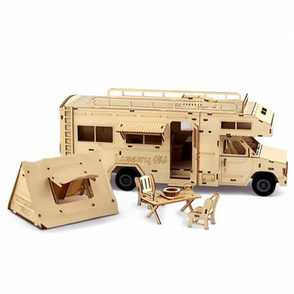 Adult 3D Wooden RV Puzzle Set - style: Motorhome