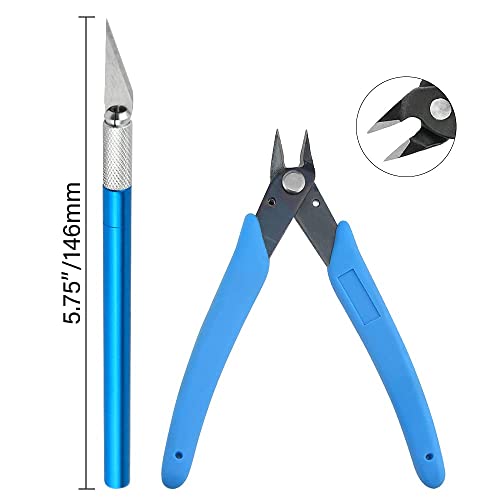 24Pcs Gundam Model Tools Kit Hobby Building Tools Modeler Basic Tools Craft Set for Car Model Building Repairing and Fixing - size: 24P