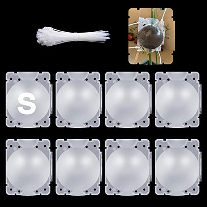Supking 8 Pcs Air Layering Pods Plant Rooting Grow Propagation Ball Small Transparent Assisted Cutting Rooting Grafting Device Root Box for Plants - size: Small