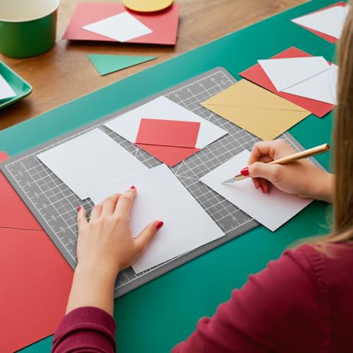 Ecraft Self Healing Cutting Mat 18x12 Inch A3, 5-Ply Double Sided Rotary Cutting Board with Grid, Grey/Black for Sewing, Quilting, Fabric & Craft Projects - color: Grey/Black, size: 18"L x 12"W