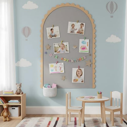 Novabright Unfinished Wood Arch Trim, 60 x 36 Inch, Scalloped - size: 60 x 36 Inch, style: Scalloped