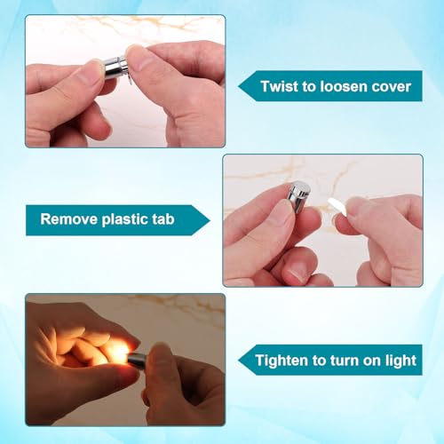 20pcs Mini Led Lights for Craft, Tiny Small Light with 30pcs Batteries - color: Warm White