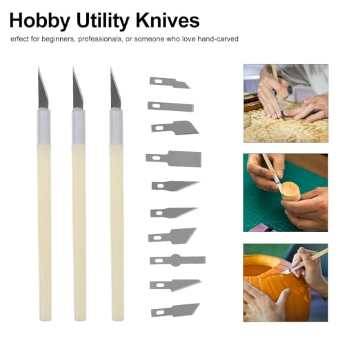 SUPVOX Craft Hobby Knife Set with Non-Slip Handles, 13 Pcs