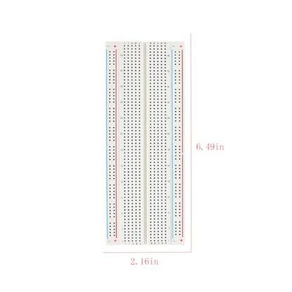 3pcs Breadboard 830 Point Solderless Prototype PCB Board Kit, Solderless Breadboard for Arduino Proto Shield Distribution Connecting Blocks.