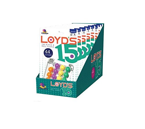Brainwright Loyd's 15 Block & Roll Puzzle Game, a Sliding Puzzle with 44 Strategy & Problem-Solving Challenges