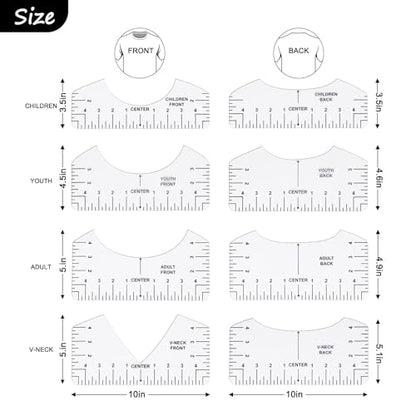 18Pcs Sublimation Accessories, Tshirt Ruler Guide Vinyl Alignment Tool, Heat Press Accessories, Teflon Sheet Non Stick 16x20, Heat Resistant Tape 0.4" x108ft, PVC T Shirt Rulers to Center Designs - style: Tshirt Ruler-18