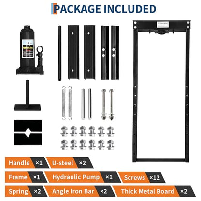 12 Ton h Frame Hydraulic Shop Press, Heavy Duty Garage Floor Press with Adjustable Height, Built in Relief Valve, Professional Grade Car Repair Tool for Bending Straightening Bearings u Joints,Black - size: 12 Ton